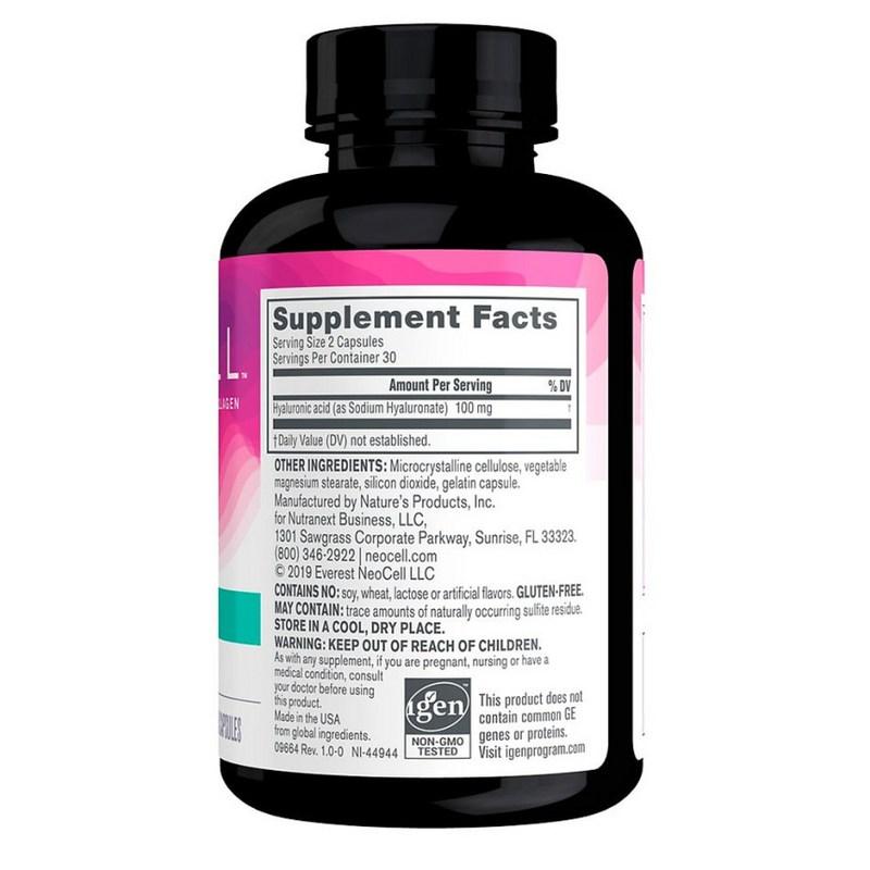 Neocell Hyaluronic Acid 100mg 60 capsules, 60 tablets, 1 unit