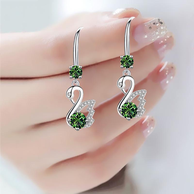 Swan Earrings Women's Premium Versatile Earrings Long Premium Temperament Ear Hooks
