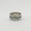 Handcrafted Navajo Style Sterling Adjustable Ring Men Women Geometric Tribal Design Vintage Statement Finger