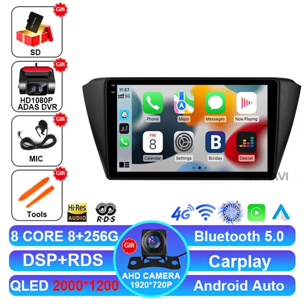 Android 16 Video Player For Skoda Fabia 3 III 2015 2016 2017 2018 2019 Car Radio Multimedia Head Unit Carplay RDS Stereo BT GPS
