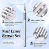 6Pcs/set Nail Art Liner Brushes Nail Art Design Brush Striping Thin Long Lines Dotting Drawing Pen UV Gel Polish Painting Brushes