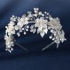 С Жемчугом Стразами Женские Заколки для Волос Сплав Листья Свадебное Украшение для Головы Свадебная Хрустальная Тиара Свадьба