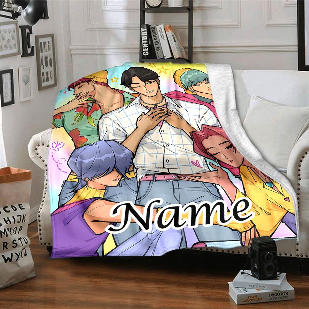 Customizable KPop Demon Hunters41 Throw Blanket – Personalized Name, All-Season Cozy Snug Blanket, Machine Washable, Personalized Blanket
