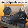Mens Safety Shoes With Steel Toe Waterproof Boots Puncture Proof Anti-smash Mens Outdoor Work Sneakers Construction Work Shoes