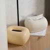 Creative Round Corner Tissue Box Coffee Table Desk Decoration Minimalism Ceramic Tissue Box Bedside Table Paper Towel Case