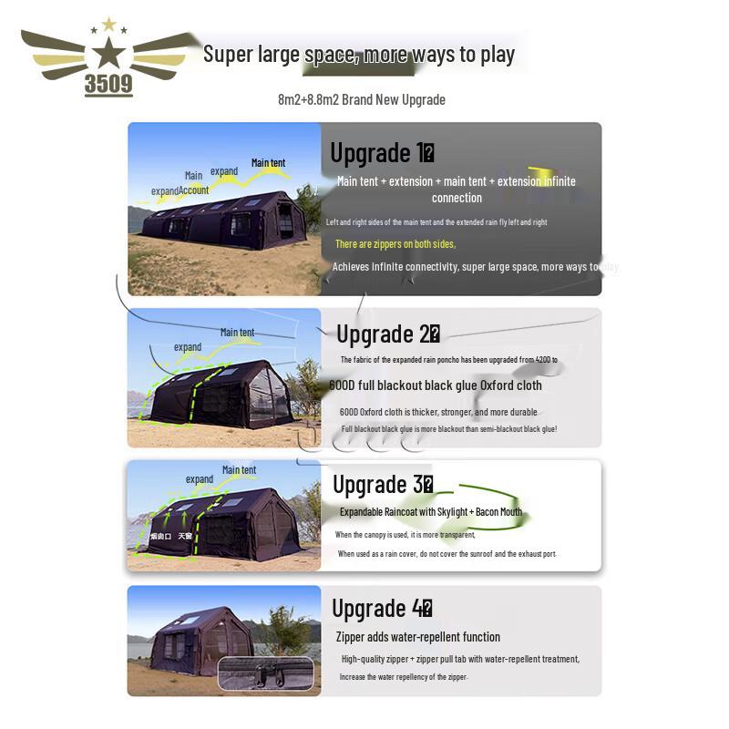 3509 Inflatable Cotton Camping Tent