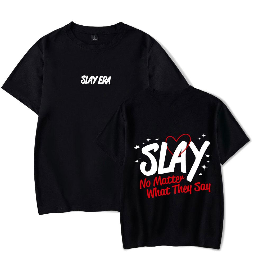 Spencer Barbosa Merch SLAY ERA Print Tshirt Unisex Fashion Funny Casual HipHop Style Short Sleeve Tee Streetwear