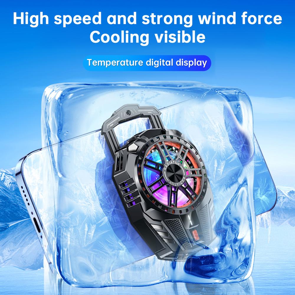 Перезаряжаемый вентилятор рассеивания тепла для мобильного телефона, универсальный игровой радиатор охлаждения с задним зажимом для iPhone, Samsung, Xiaomi, Huawei