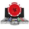Фишки для покера HEITOK Poker Chip Poker 300, пронумерованный алюминиевый кейс, совместимый с Texas, включает в себя 5 игральных костей и 2 набора игральных карт, фишки, пронумерованные, 11,5 г,
