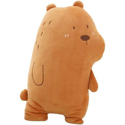 Haesol Silly Animal Attachment Sleeping Character Мягкая игрушка медведь, коричневый, корейские детские товары