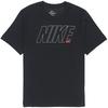 Men's Solid Color Alphabet Quick Dry Breathable Training Sports Short Sleeve Black T-Shirt DM6256-010