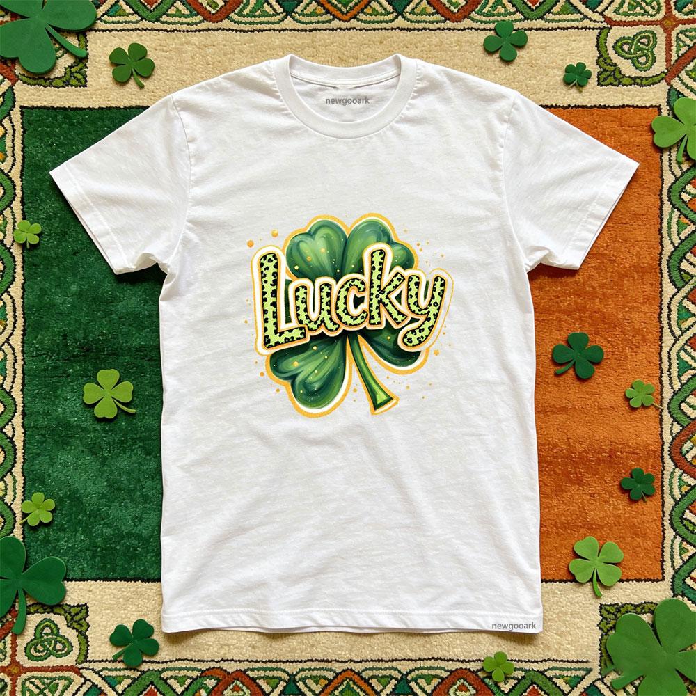St Patricks Day lucky Irish 317t shirt green cotton funny festival graphic t shirts Casual Unisex Adult woman man Party tee