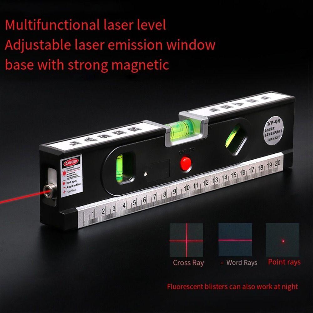 High Precision Laser Level 4 in 1 Vertical Measuring Tape Aligner Measuring Instrument