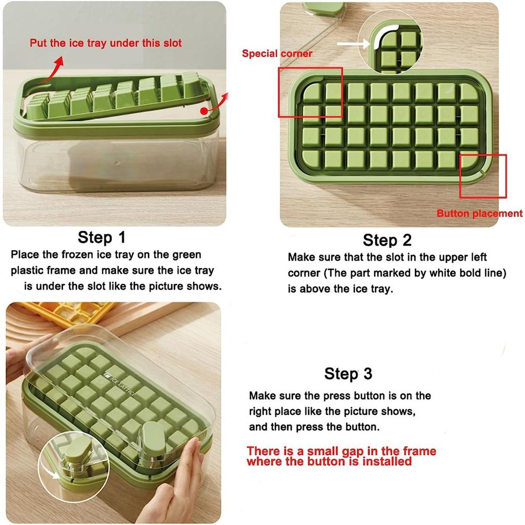 Форма для кубиков льда, бытовой холодильник, ящик для льда, силиконовый кубик льда, пищевой пресс для кубиков льда, однокнопочный антиобледенитель.
