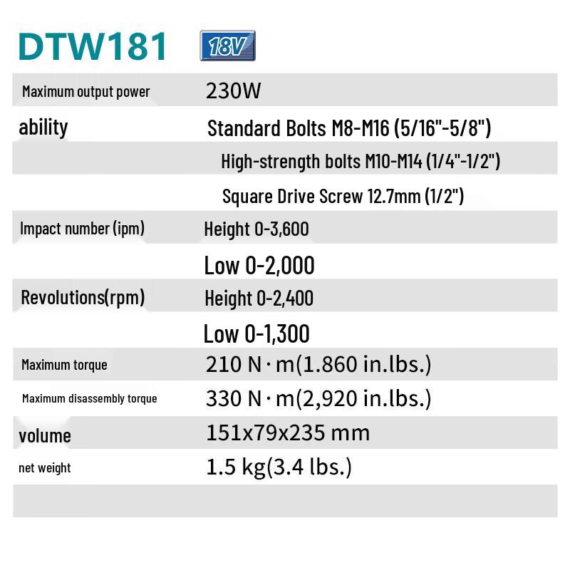 Makita DTW181SFJ 18В Беспроводной ударный гайковерт CN вилка (адаптер в комплекте)