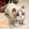 Реалистичная плюшевая игрушка сиамской кошки со звуком. Мягкое набивное животное. Котенок. Реалистичный обнимаемый компаньон. Подарок на день рождения для детей и любителей кошек.