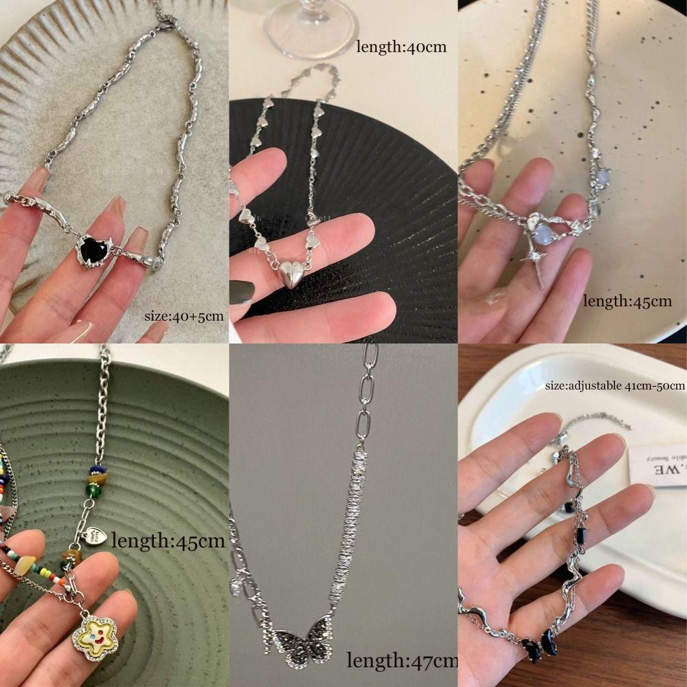 All-match Clavicle Chain Love Butterfly Shiny Chain New Trend Collarbone Chain Women Girls