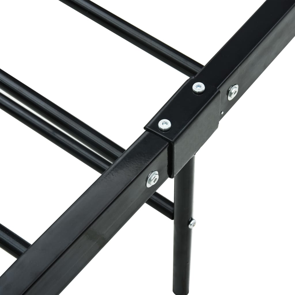 Double Bed Frame in Black Metal 200*200 cm