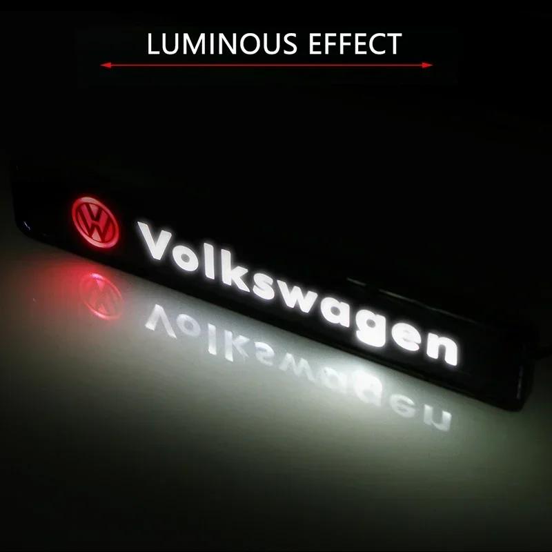 Для автомобиля Volkswagen VW Декоративные светодиодные огни Значок-декорация на решетку переднего капота Для Volkswagen Golf-6 7 4 5 POLO Passat B5 B6 B7