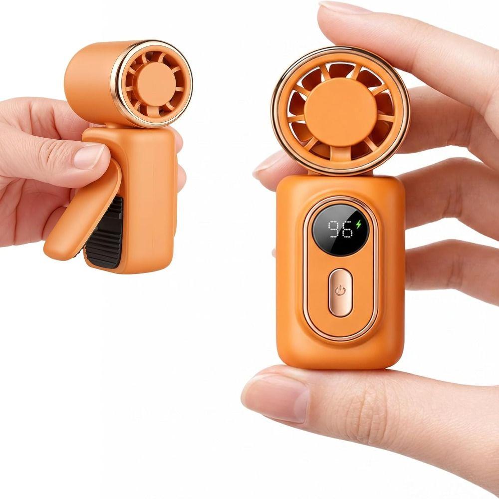 USB Rechargeable Turbo Handheld Fans Clip-On Pocket Fan Portable Mini Fan for Travel/Beach/Concert