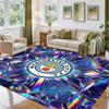 Manchester City Design Crystal Velvet Rug Soft Decorative Mat for Bedroom Entrance