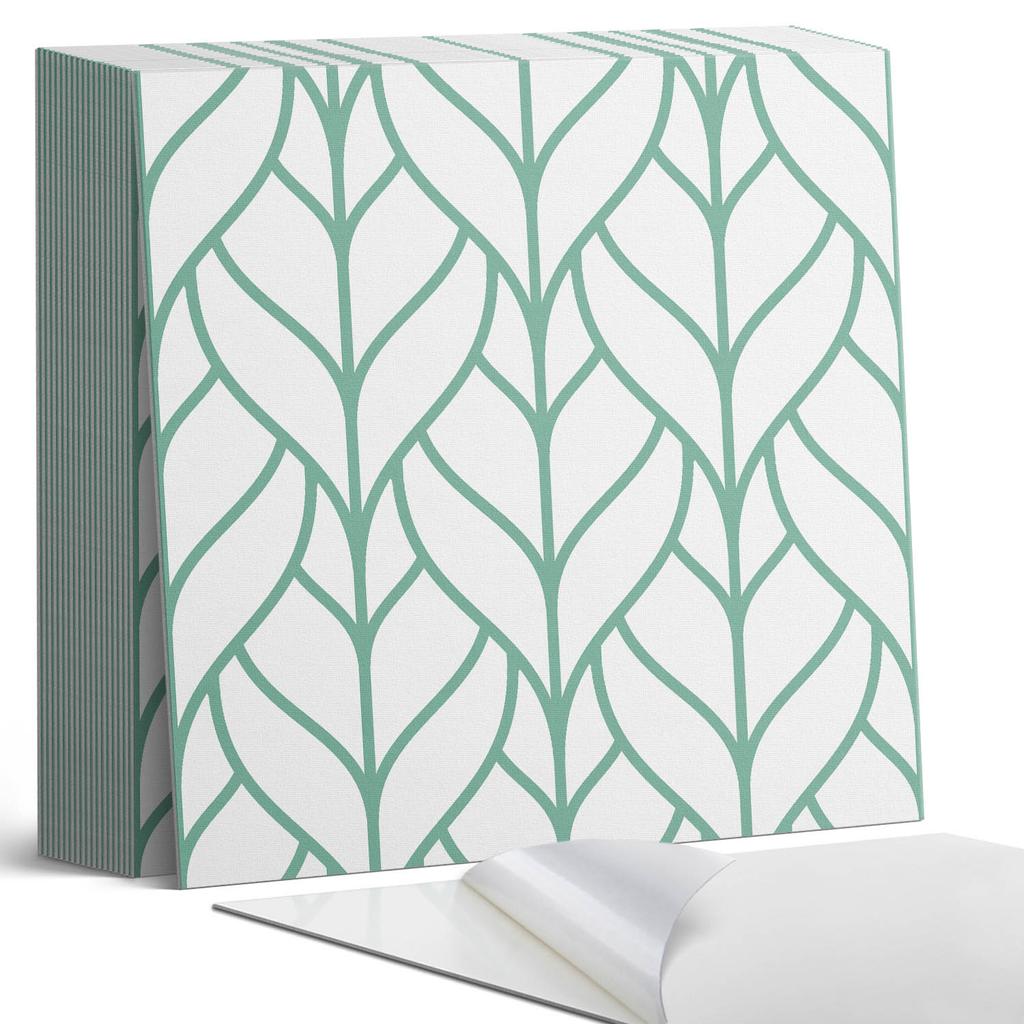 Self-Adhesive Wall Tiles for Living Room Decor Leaf Pattern in Symmetry 20x20x20 cm