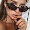 Fashion Sunglasses Woman Brand Designer Vintage Retro Triangular Cat Eye Glasses Transparent Ocean UV400