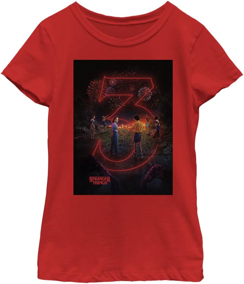 Netflix Stranger Things Season Three Girls Short Sleeve Tee Shirt