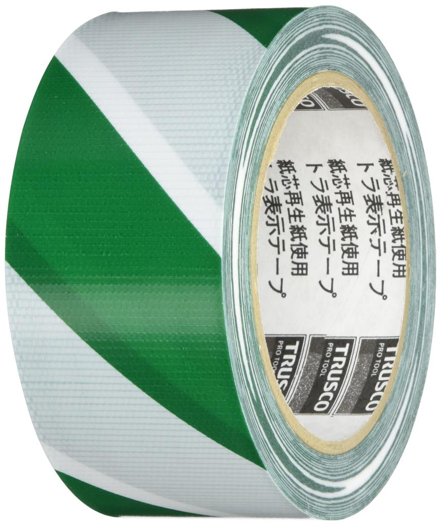 TRUSCO Тигровый Дисплейный Скотч 50 мм x 25 м Белый/Зеленый TRTR-5025WG