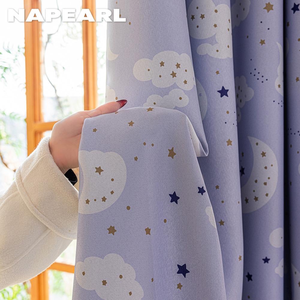 1 шт. NAPEARL 70-80% затемнение принт ночной небо узор короткие шторы для спальни гостиная домашний декор