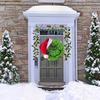 New Grinch Green Monster Plush Christmas Wreath Adorned Festive Holiday Decoration