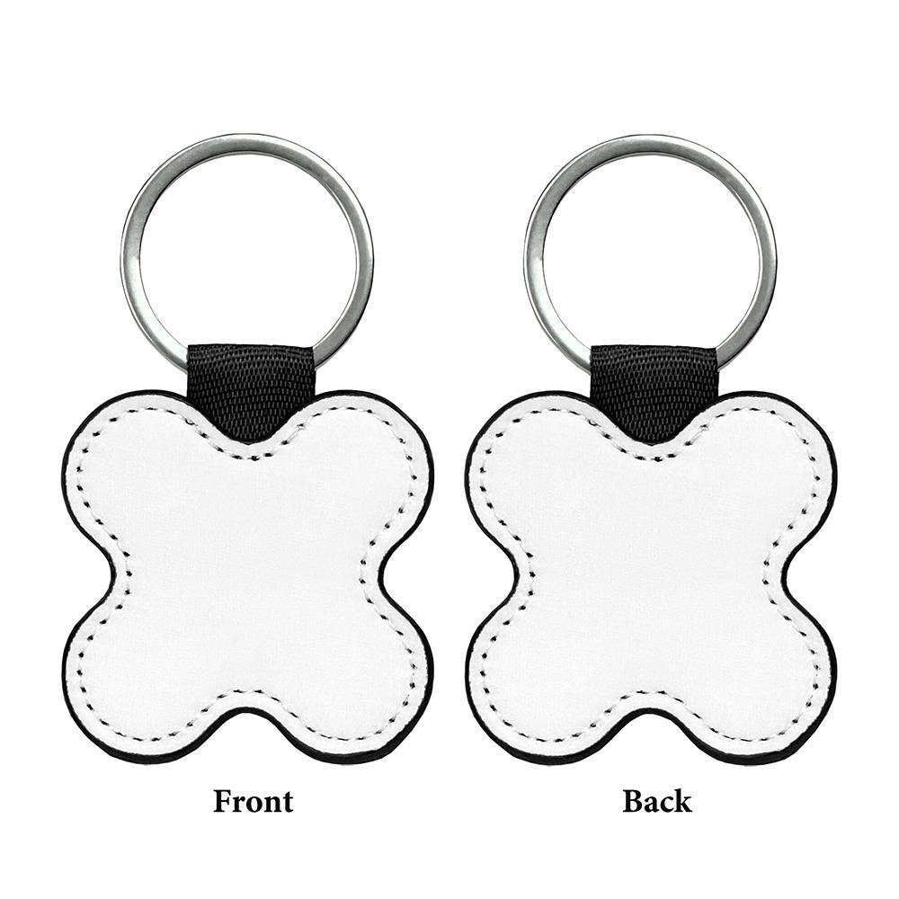 DIY Dye Sublimation Blanks Keychain Creative Double Sides Blank ID Tags Keyring Backpack Decor
