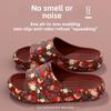 Romantic Floral Style Home and Outdoor Dressing Scene, Women's Preferred Printed Breathable Slippers, Fashion Slippers, Flat Heel