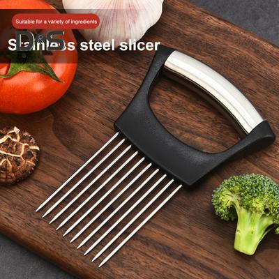 Держатель для лука для нарезки лимона, резак для резки еды, вспомогательный инструмент, многофункциональный кухонный гаджет для фруктов, овощей, мяса