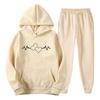 Весенне-осенний свитерный комплект Спортивный повседневный пуловер Худи Свитер с принтом букв Спортивные штаны Накидка