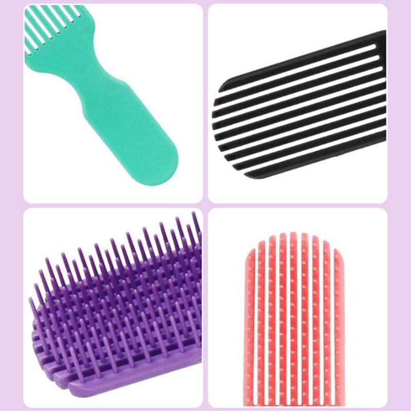 Hairdresser’s Multifunctional Comb Hollow Design Massage Brush for Wet Dry Hair Styling Home Salon Use