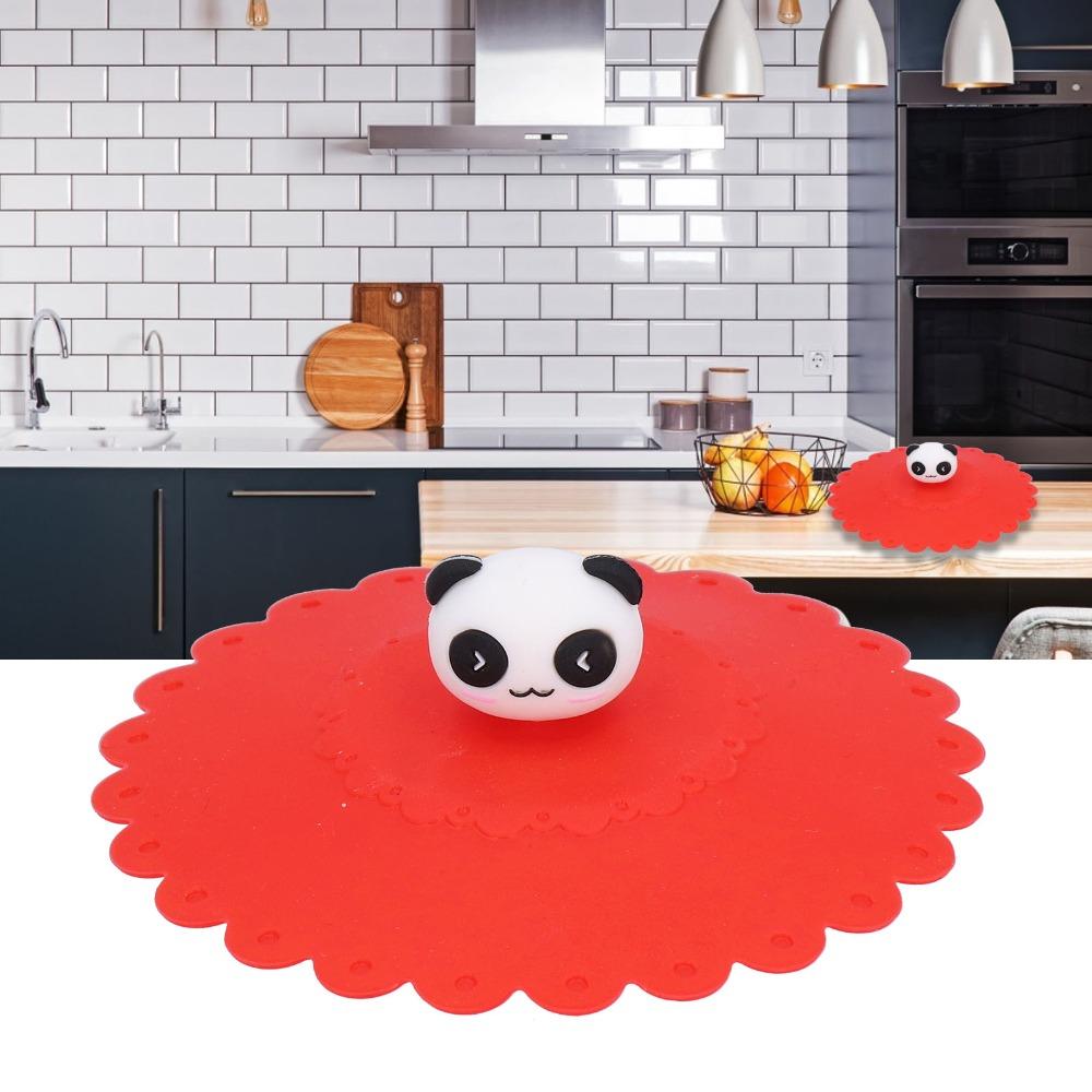 6Pcs Soft Flexible Mug Cover Silicone Anti-Dust Cup Cover Cartoon Food Lid For Hot Beverages