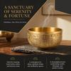 Hundred Blessings Chinese Fortune Bowl 10cm Brass Treasure Bowl  Gift For Wealth