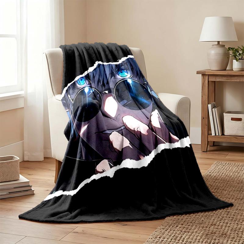 Jujutsu Kaisen blanket Flannel Blanket Soft Cozy Plush Throw for Sofa Bed Lightweight Home Decor