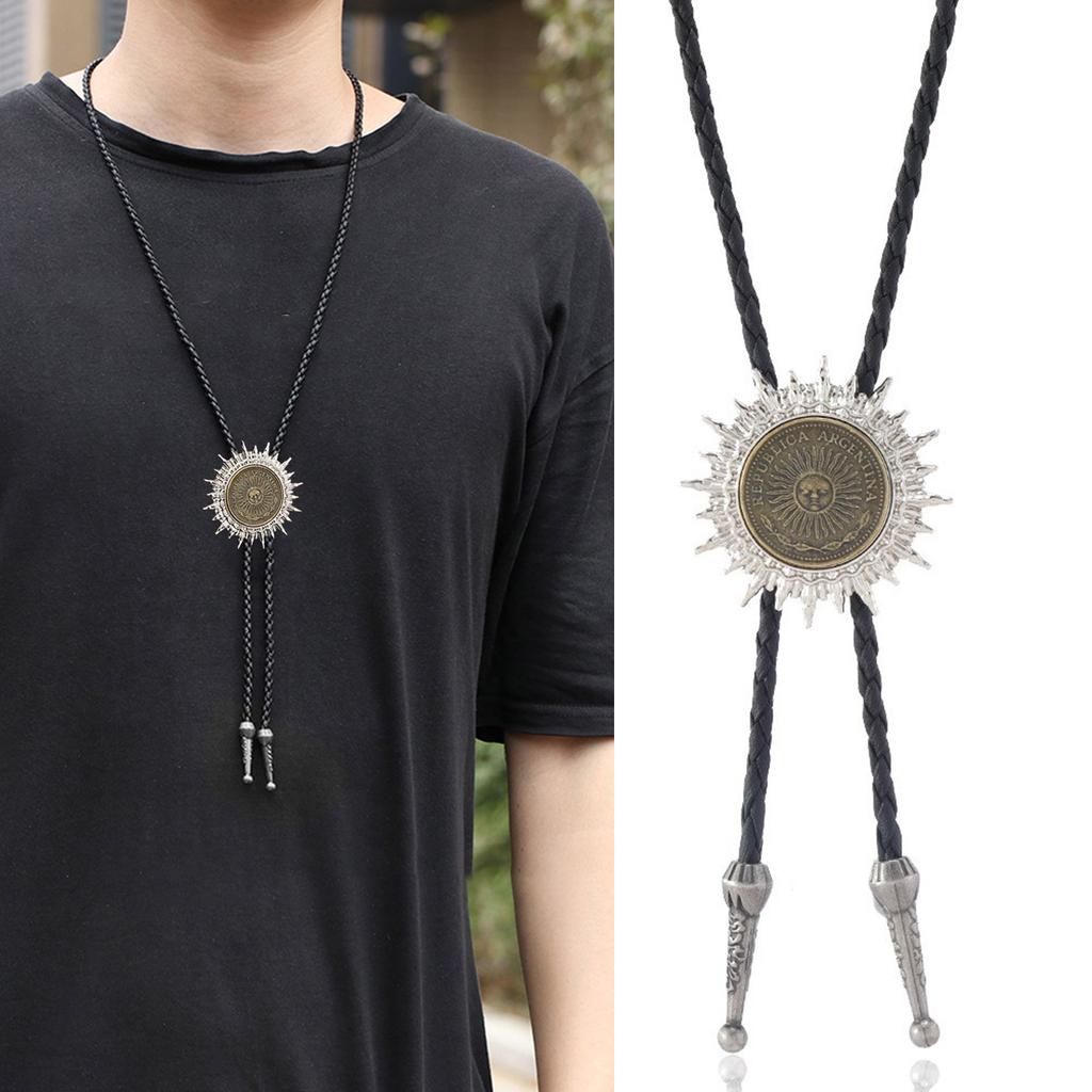 1pc/1pair Metal Bolo Tie Carnivals Necktie Carved Pendant Bolo Tie for Shirt Sweater Decorative Adult Birthdays Gift