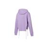 Li-Ning Fitness Series Logo Print Drawstring Hoodie Long Sleeve Sweatshirt Women Tops Purple AWDS948-3