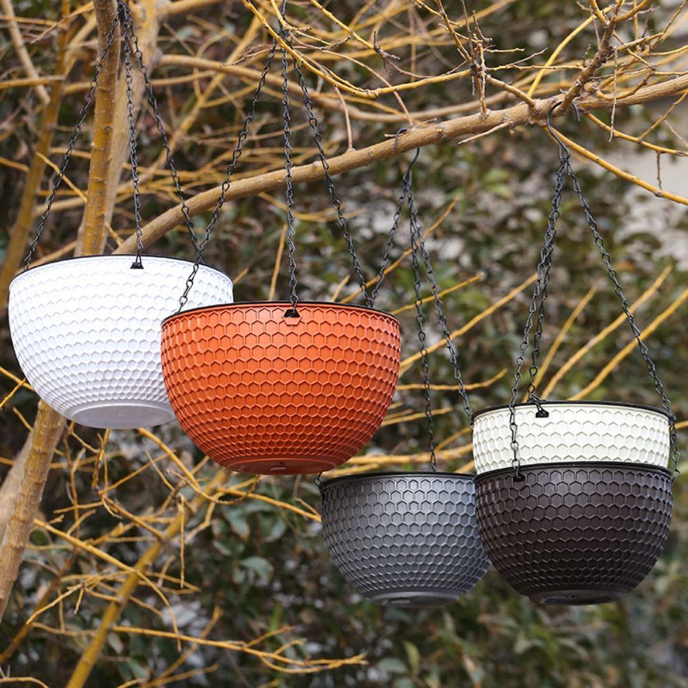 Self-Waterin Hanging Flower Basket Hydroponic Plant Pot Honeycomb Hanging Flower Pot  Garden