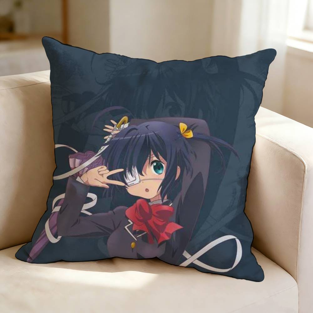 Anime CChuunibyou DDemo Koi ga Shitai Square DoubleSided printed Pillow Case Bedroom Bedside Pillow Sofa Cushion Cover