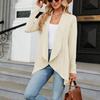 2023 осень и зима для отдыха с длинным рукавом сплошной цвет свободный кардиган верх вязаное пальто для женщин