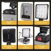 4-дюймовый светодиодный рабочий фонарь для аккумуляторов DeWalt 18V 20V DCB200 DCB181 DCB182 DCB206, литиевый аккумулятор, прожектор с USB, для помещений и улицы