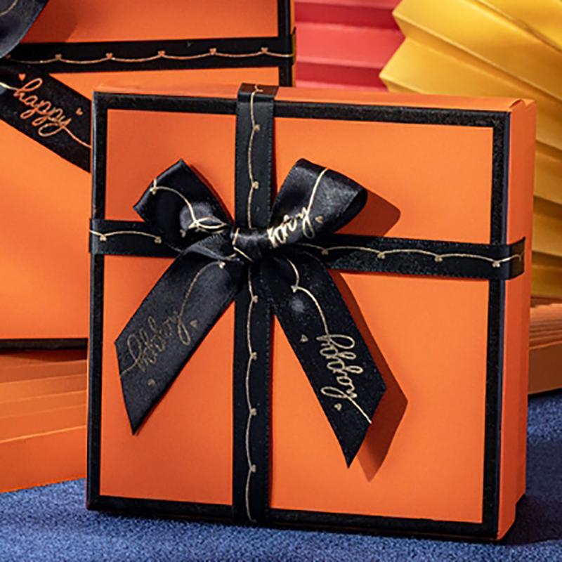 Orange Bow Gift Box Premium Gift Box Wedding Gift Box Birthday Valentine Gift Wrap Gift Box