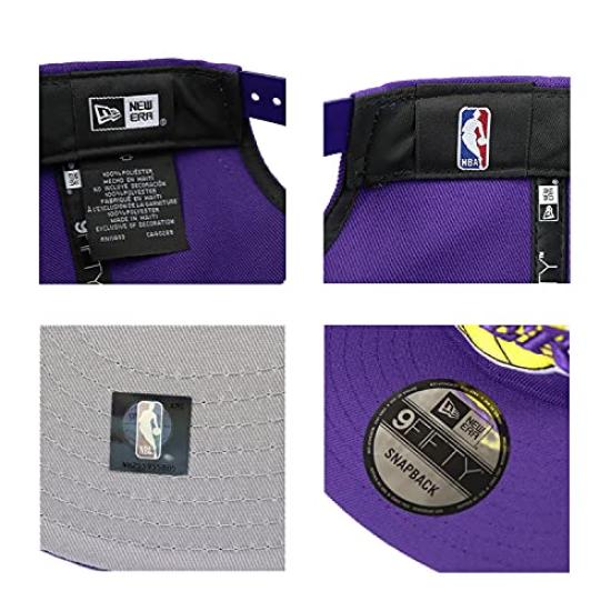 New Era 9FIFTY Los Angeles Lakers NBA Snapback Baseball Black Men's Hat, Cap, Cap, [item]