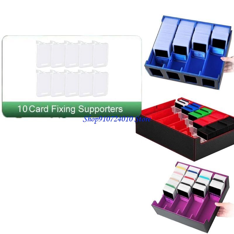77HD 10Pcs Plastic Trading Card Box Baffle Clip Card Spacer Storage Classification Barrier Plate Clip Storage Partition Board