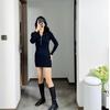 Шикарное Осеннее Женское Платье-Юбка Bodycon с Длинными Рукавами - Стиль Инфлюенсера 2026 Petite
