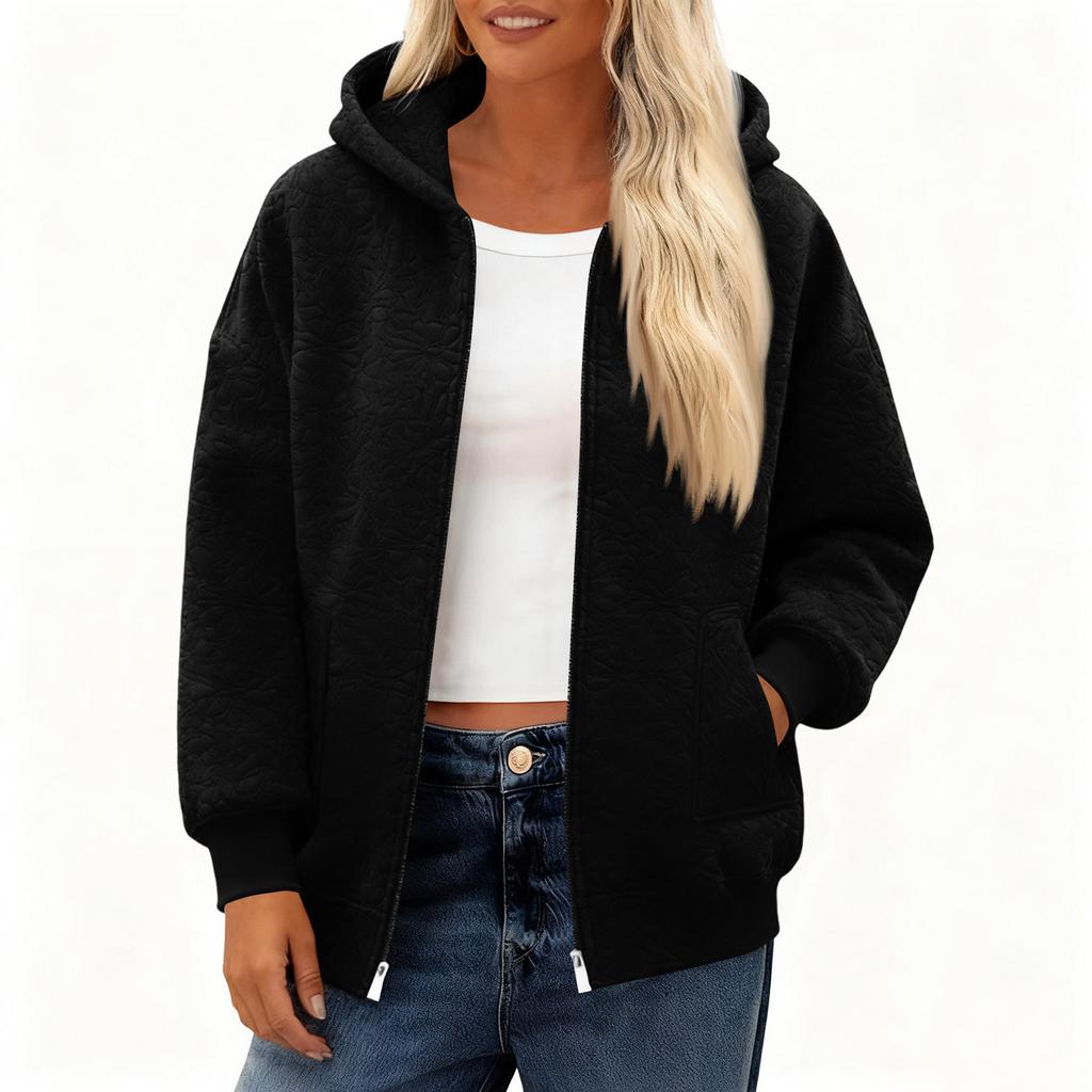 Hoodies For Women Long Sleeve Zip Up Sweater Jackets Loose Casual Hooded Jackets With Pockets